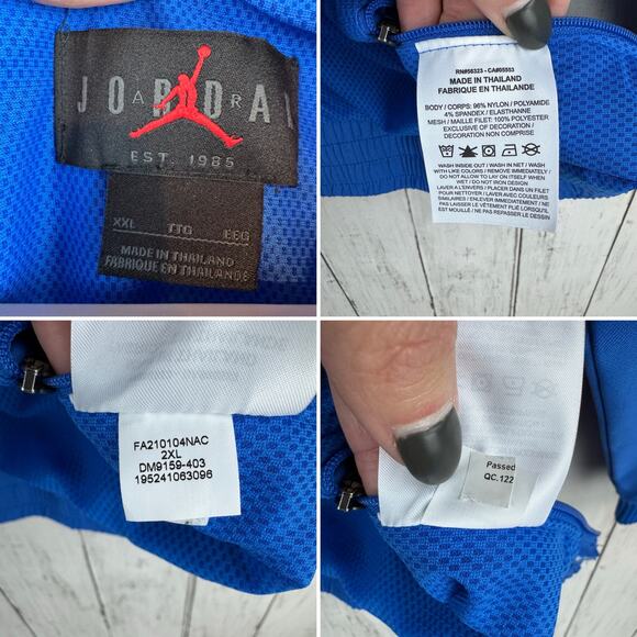 Jordan Blue UCLA Bruins Coach Half-Zip 1/2 Zip Jacket Pullover Size XXL 2XL - Picture 14 of 16